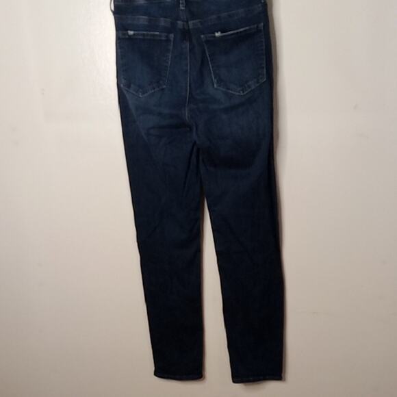 NYDI Curves 360 Women's Size 4 SHAPE Distressed Straight Dark Blue Jeans. - Picture 6 of 10